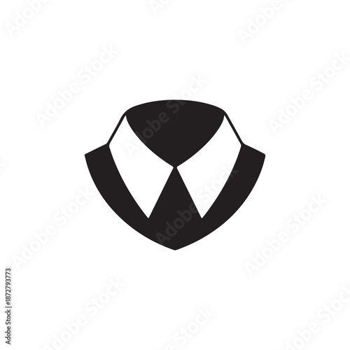 Grand orator collar silhouette vector flat illustration design on white background