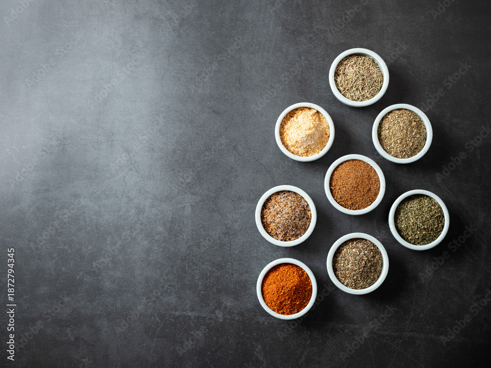 custom made wallpaper toronto digitalVarious spices on a plate