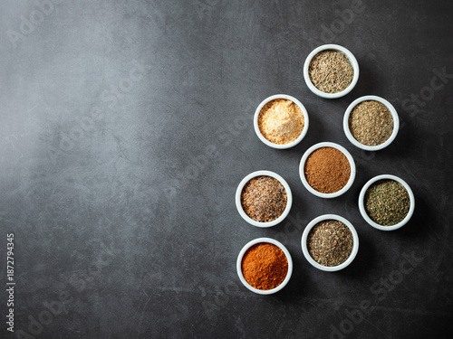 Wallpaper Mural Various spices on a plate Torontodigital.ca