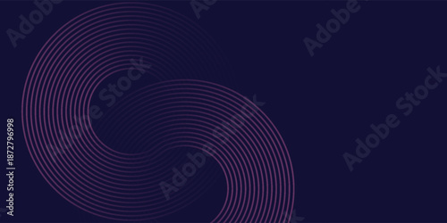 Futuristic abstract background. Glowing circle lines design. Swirl circular lines element. Future technology concept. Horizontal banner template. Suit for cover, banner, website. line circle modern