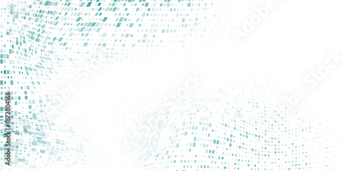 Simple Rectangle Vector Gradient Blue Color Halftone Background Staggered Dots Modern Abstract Vector