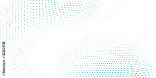 Vector Mesh Rectangle Vector Gradient Blue Color Halftone Background Staggered Dots Art Modern Vector