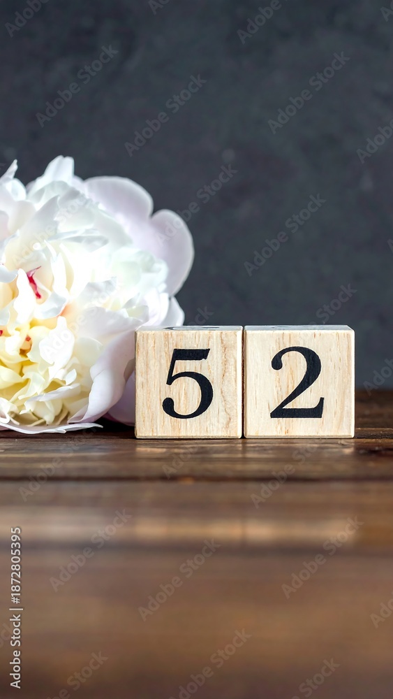 Fototapeta premium Close-up of wooden blocks displaying 