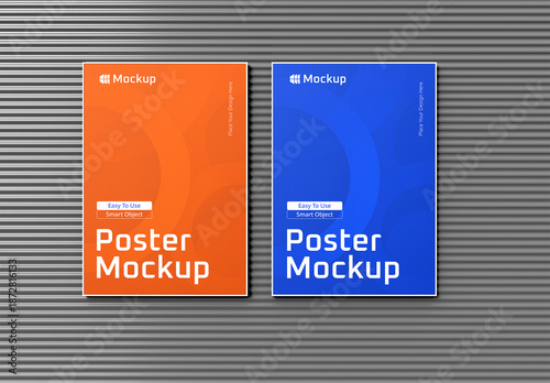 Two Poster Frame Mockup Template