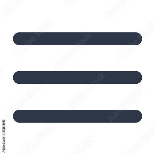 Hamburger Menu Navigation Icon Line Art Vector UI UX Web App Mobile Sidebar Burger 24x24 SVG