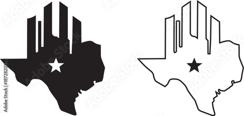 Texas Map Illustration Design