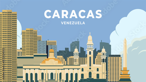Caracas Venezuela travel background