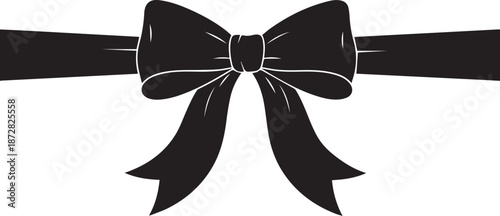 Elegant black bow decoration