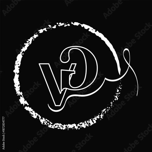 Initial letter VG logo design