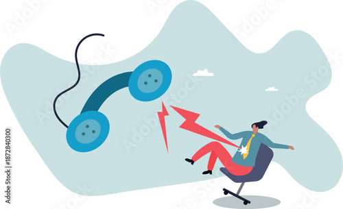 Job interview via phone call or conference meeting on telephone .about a man and his life.