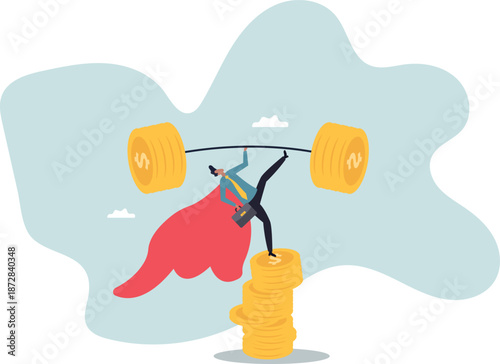 Investment professional or financial literacy, investing expert or wealth manager, effort to earn more money or fund profit.about a man and his life.