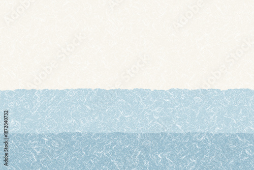 Abstract Japanese washi paper background for web banners and advertising, light blue layered design with copy space