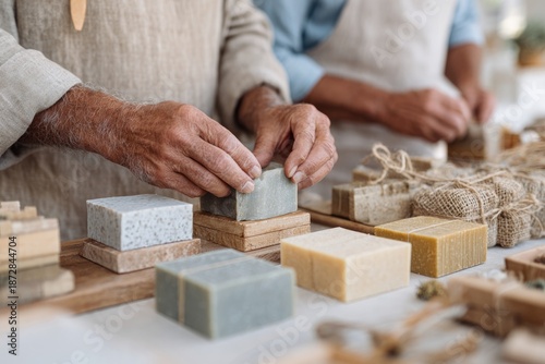 Crafting artisanal soap with natural ingredients, showcasing vib
