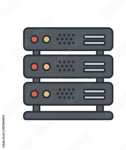 Server Rack Illustration.