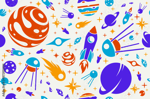 Exploring space seamless ba...