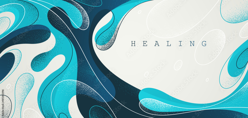 custom made wallpaper toronto digitalAbstract vector background with smooth fluid lava shapes, curve lines and shapes abstraction art, liquid flow relaxing amorphous illustration.