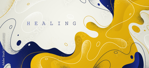 Abstract vector background with curvy fluid shapes, lava lamp curves art wallpaper, smooth lines amorphous watery style, flowing molten shapes.