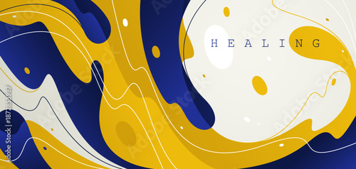 Abstract vector background with curvy fluid shapes, lava lamp curves art wallpaper, smooth lines amorphous watery style, flowing molten shapes.