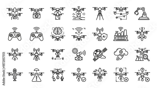 Collection of Simple Line Icons.