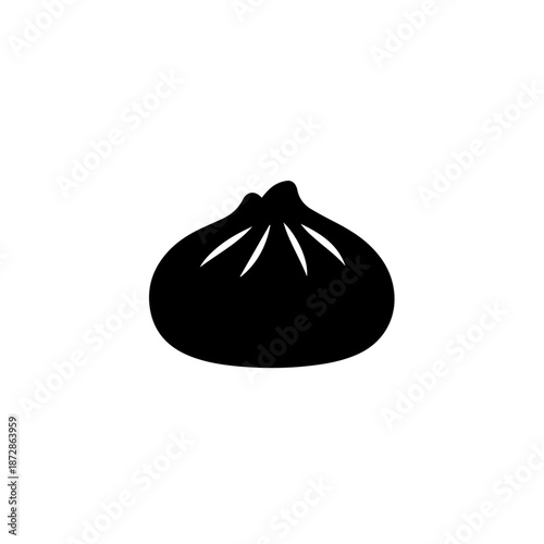 Black velvet hat with ribbon