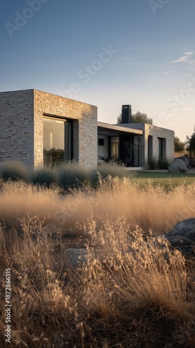 Modern Single Story House with Panoramic Windows