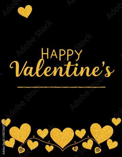 Valentine's Day card design. Illustration with oil paint. Pattern for printing on wall decorations, covers, wallpapers