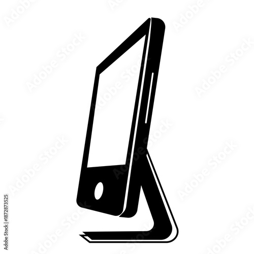Screen Flat Side View ,Computer monitor illustration