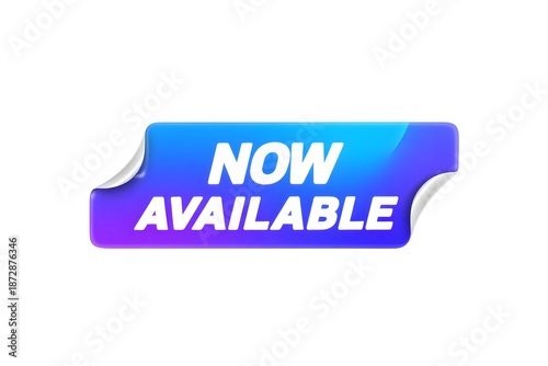 Now available digital sticker with vibrant blue and purple gradient effect