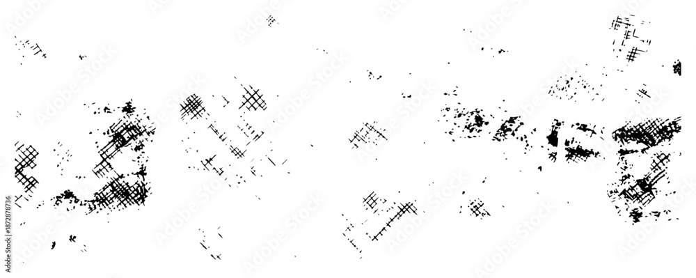 Obraz premium Distressed white grunge texture background with scattered black dust and noise