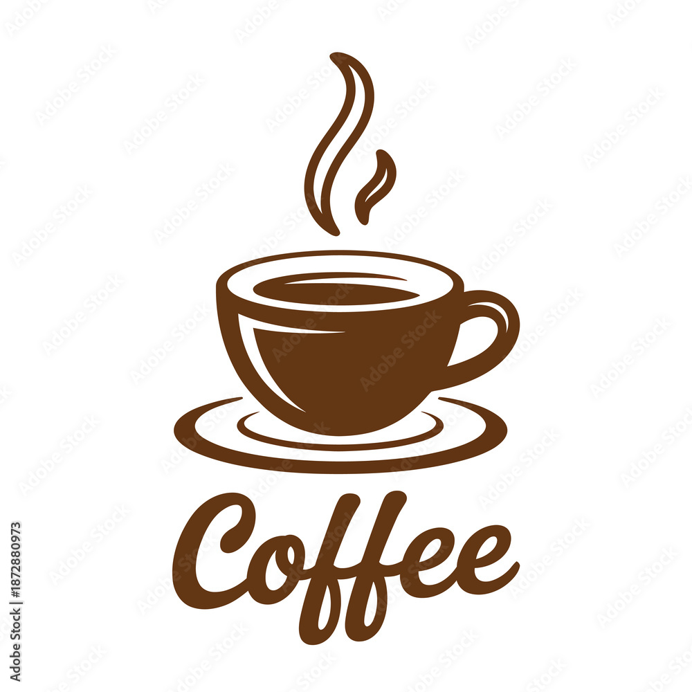 Obraz premium Delightful vector illustration of steaming hot coffee cup placed on a saucer