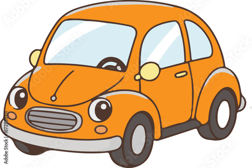 cartoon car vehicle transport Car symbols frontal car icon