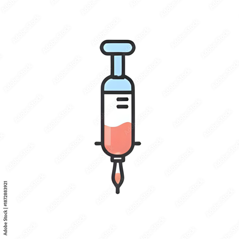 Obraz premium Medical Syringe Icon Illustration