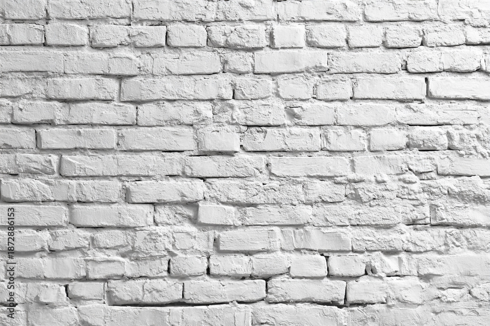 Obraz premium White painted brick wall texture and background
