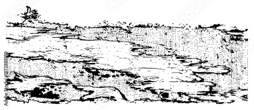 Abstract horizontal grunge texture with rough surface and noise