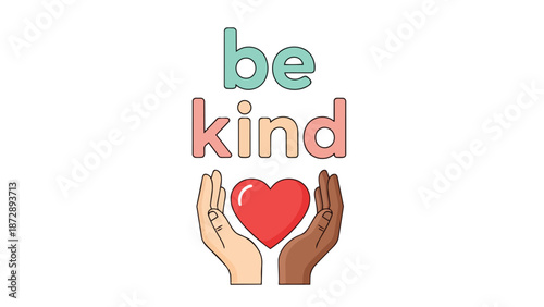 Embracing universal kindness with diverse hands supporting a heart symbol of compassion