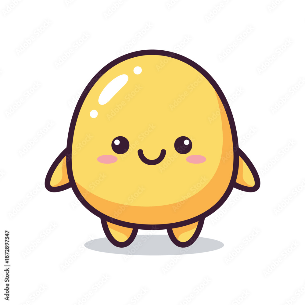 Obraz premium Adorable Cartoon Egg Character Illustration