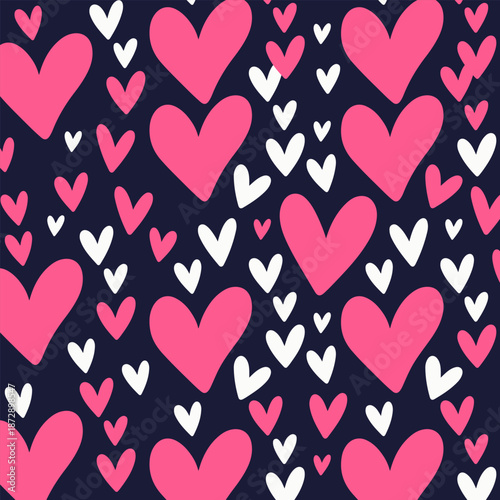 Valentine seamless pattern with hearts valentine day design for fabric,cards, wedding invitations, gift wrap, textile print ,cotton, wallpaper, satin and digital backgrounds.