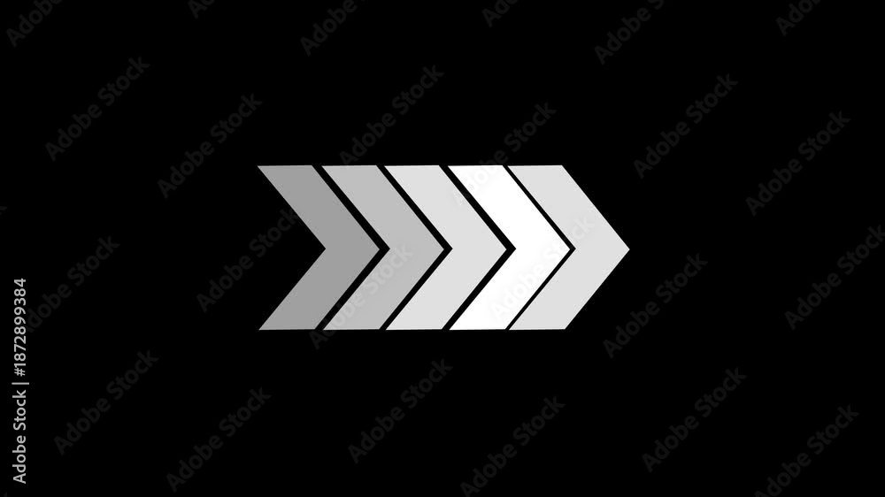 Arrow indicator animation for direction and navigation graphics ...