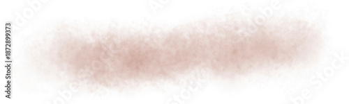 Abstract dusty rose watercolor brush stroke with soft grainy texture on transparent background