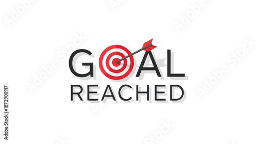 Goal achieved. An arrow in the target's bullseye. This graphic symbolizes success, accomplishment, and objectives fulfilled with precision and firm
