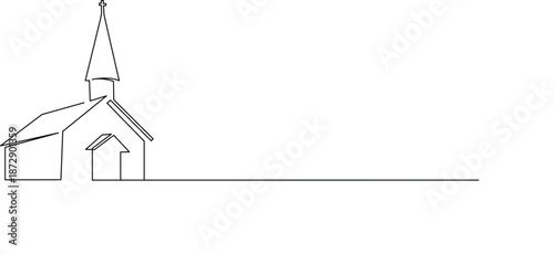 Simple church building Vector