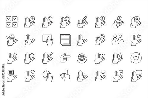 Touch Navigation and Click Control Icons for Mobile App Interfaces