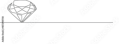 Single diamond on plain background Vector