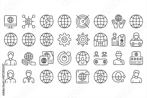 Cross Border Data Transfer Icons for Telecom Management Tools