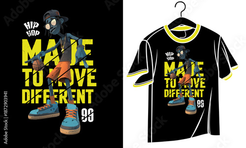 Hip Hop Typography T-Shirt Design