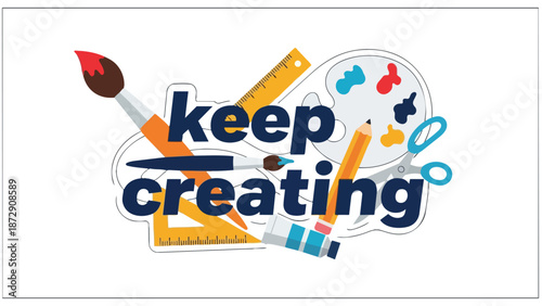 Inspiring Artistic Creativity with a Vibrant Collection of Art Supplies and the Motivation to Keep Creating