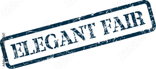 Elegant Fair blue rubber stamp impression for event promotion and sophisticated gatherings