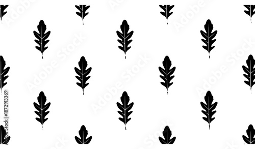 Minimal flat arugula leaves seamless vector pattern
