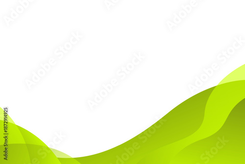 Green wave modern background with white space for text and message. template design. vector illustration	