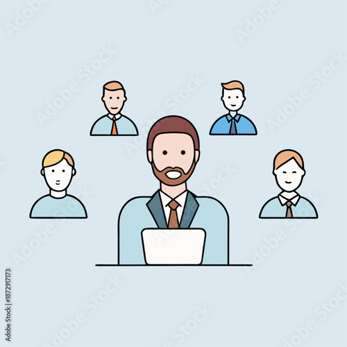 Business meeting with team